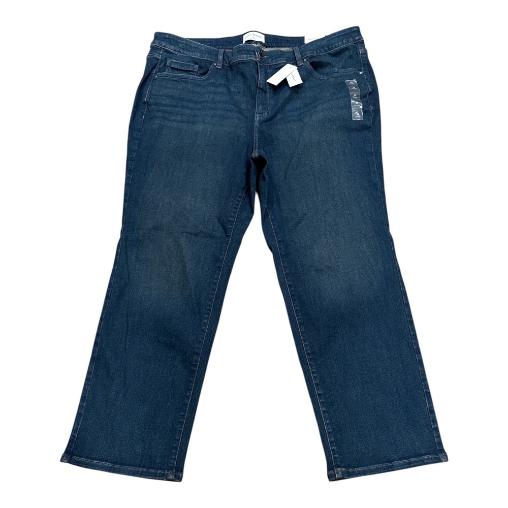 Lane Bryant Signature Fit Straight Leg Jeans Dark Wash 22S Short Mid-Rise NWT